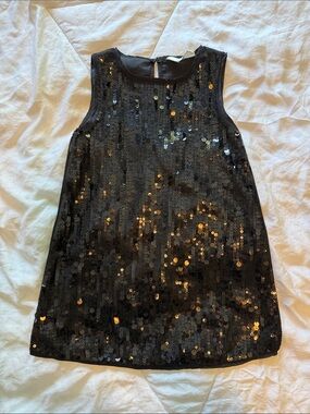H&M Black Sequin Sleeveless Dress